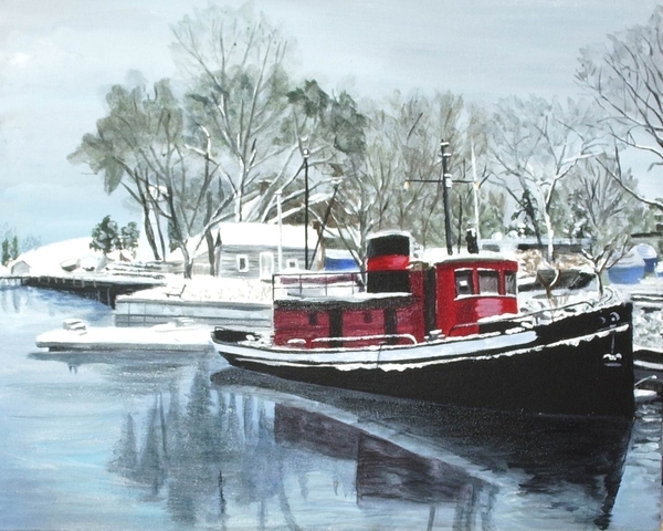 Boat in Oakville Harbour