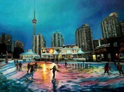 Harbourfront Ice Rink (painted from a photograph by Tim Fraser)
